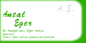 antal eger business card